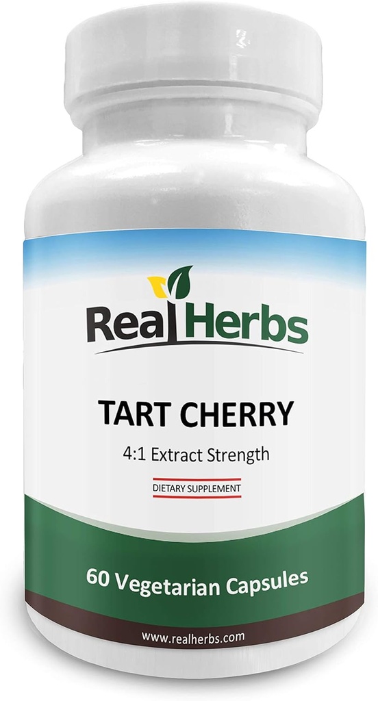 Real Herbs Tart Cherry 4:1 Ekstra 1000 mg - 60 Vegetarian Capsules