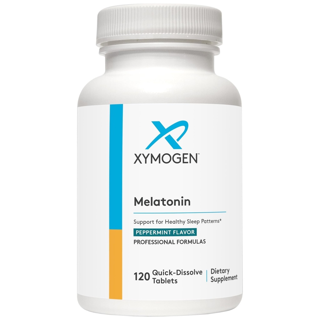 XYMOGEN Melatonin - Peppermint Lozenges - 3 mg Melatonin Supplement for Nighttime, Antioksi + Immune Support (120 Quick-Dissolve Tabletleri)