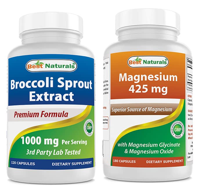 Best Naturals εκχύλισμα βρόκολα, 1000 mg & γλυκινικό μαγνήσιο 425 mg