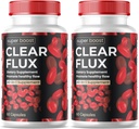 (2 Pack) Clear Flux Supplement Detox Cleanse, Capsules Blood Record Support Advanced Formula, ClearFlux Capsules En Güçlü Tüm Doğal Vitaminler Sağlığı (120 Capsules)