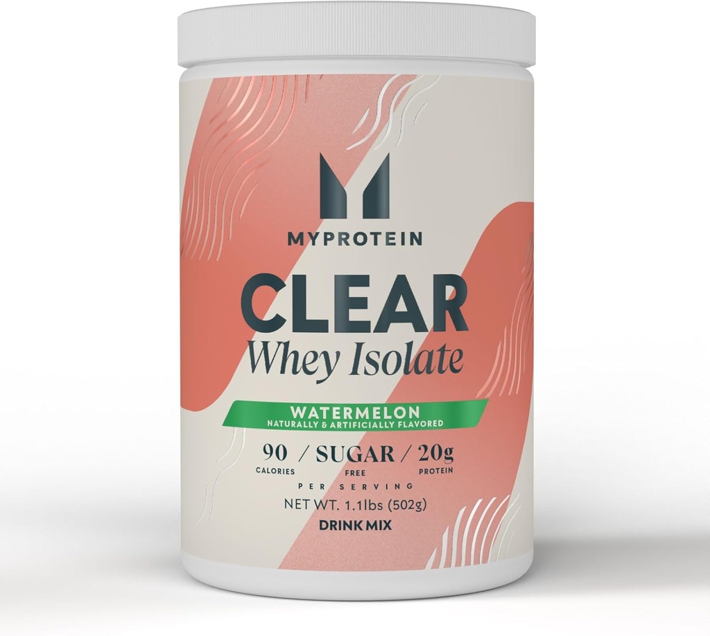 Myprotein Clear Whey Isolate Protein Powder, 1.1 Lb (20 Servings) Καρπούζι, 20g πρωτεΐνη ανά υπηρεσία, Φυσικώς αρωματικό μείγμα ποτών, Καθημερινή πρόσληψη πρωτεϊνών για ανώτερη απόδοση
