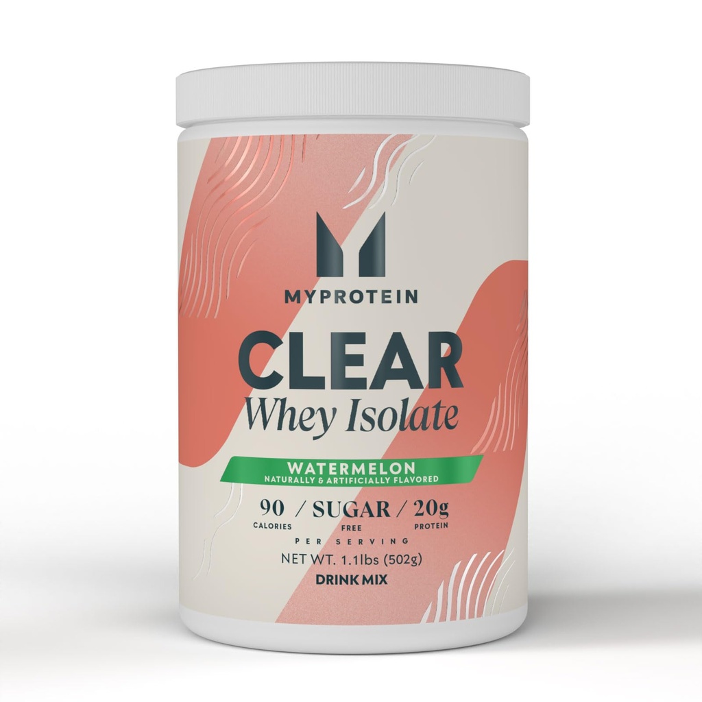 Protein Clear Whey Isolate protein Toz, 1.1 Lb (20 hizmet) Sumelon, hizmet başına 20g protein, Doğal Flavored Drink Mix, Daily protein Intake for Superior Performance