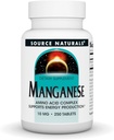 Source Naturals Manganese, Amino Acid Chelate - Supports Energy Production - 250 Tablet