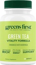 Greens First Green Tea Vitality Formula - Moringa ile Geliştirildi - Temiz Enerji için Antioksi-Rich - Vegan & Gluten-Free - Enerji ve Genel Sağlık için Güçlü Mut (60 Capsules)