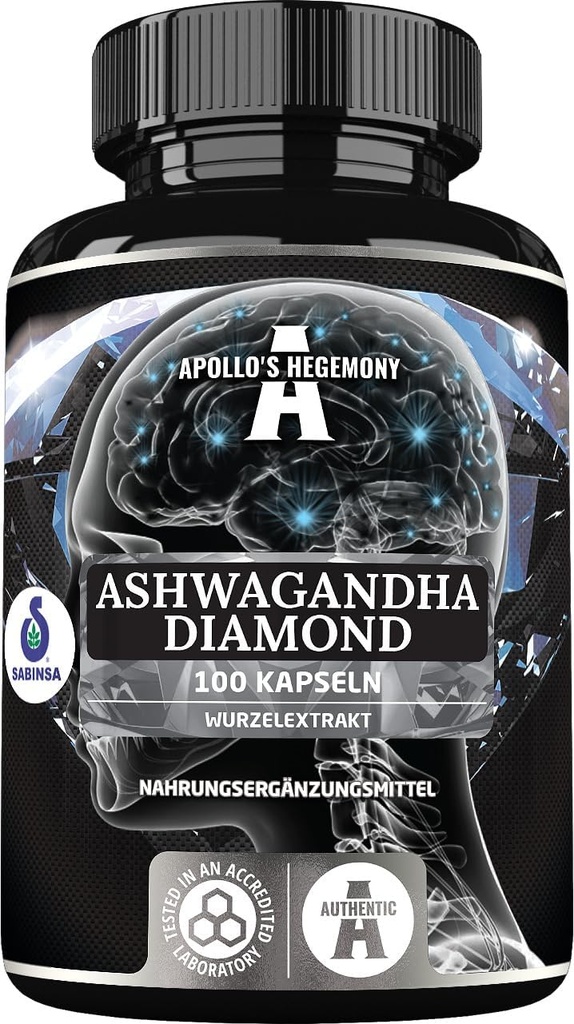 APOLLO'S HEGEMONY Ashwagandha Extract 568 mg per Tablet, 100 Vegan Tablet, 400 Paket başına hizmet, Withania somnifera Extract Contains 7% withanolides, Support Memory and Concentrationrationration