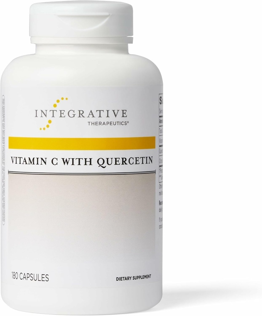 Tümleştirici Tedaviler Quercetin ile C vitamini - Immune Support*- Supports Antioxy Activity* - Vegan, Gluten-Free & Dairy-Free - 180 Capsules (90 hizmet)