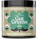 Gut Greens Superfood Toz Formula Supplement - Amazing Raw Digestive Enzyme Supplements Grass Mix, 9oz, 30 Hizmet