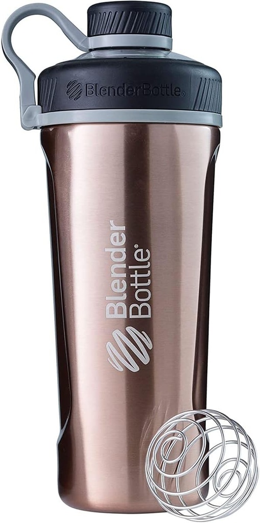 BlenderBottle Radian Shaker Κύπελλο μονωμένο από ανοξείδωτο χάλυβα μπουκάλι νερού με σύρμα Whisk, 26-Ounce, χαλκού