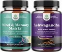 Geliştirilmiş Beyin Memory, Boost Focus, Clarity Mind ATM ve Mood Advancedr Organic Ashwagandha Capsules - Pure Ashwagandha Toz Yourroid Energy Focus