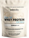 Paleovalley 100% Grassfed Whey Protein Powder με Colostrum, 13g πρωτεΐνη, βανίλια, οικοδόμηση μυών, ανοσοποιητική υποστήριξη, υγεία των ούρων