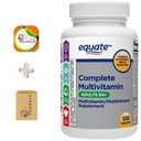 Equate Yetişkin 50+ Bir Günlük Tam Çokvitamin/Multimineral Tamam, 125 Tablet, 50 + Createandbundle Style için Kapsamlı Çokvitamin