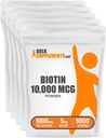 BulkSupplements.com Biotin 1000006 Toz - Saç, Skin ve Nails için Vitaminler - B7, Gluten Free, 1000 mg (10 mg Biotin), 5 (11kg lbs) (Paket of 5)