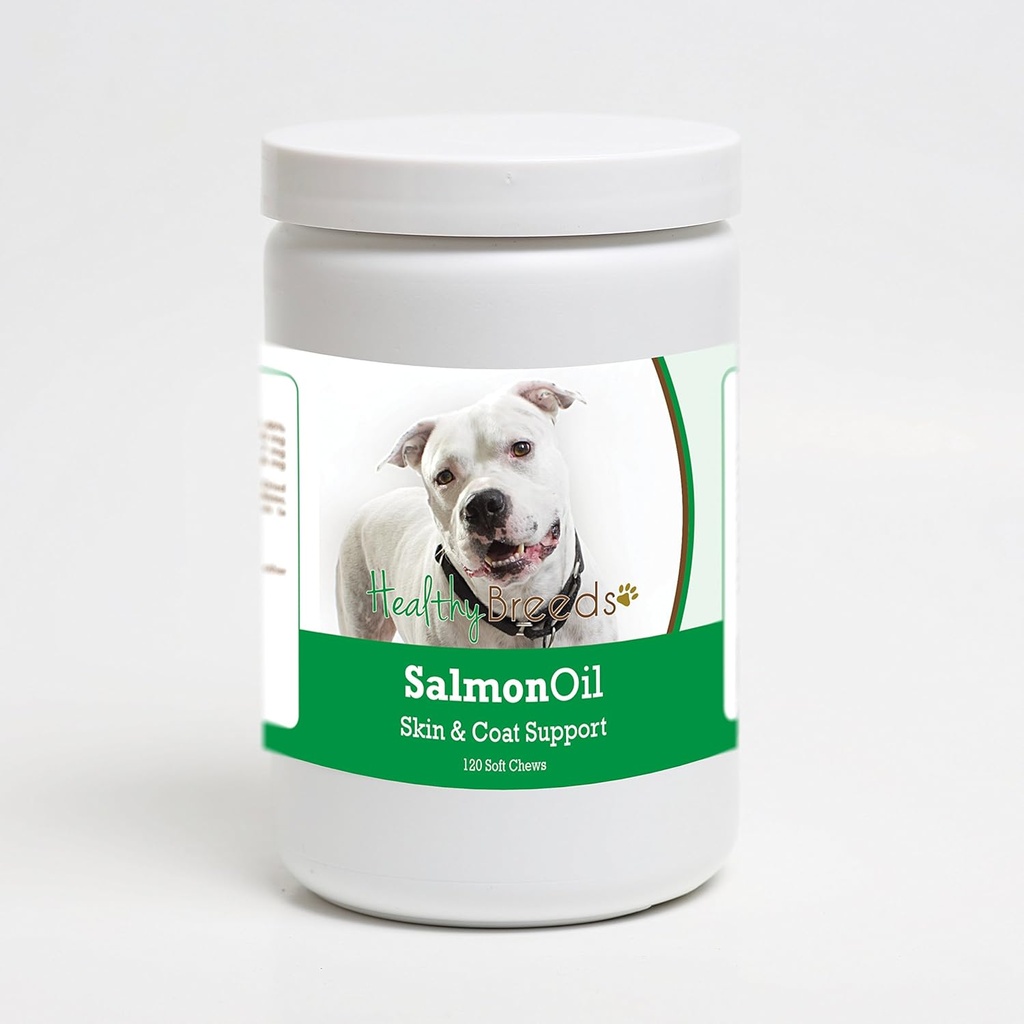 Sağlıklı Breeds Pit Bull Salmon Oil Yumuşak Chews 120 Kont