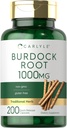 Carlyle Burdock Root | 1000 mg | 200 Capsules | Non-GMO ve Gluten Free Formula | Geleneksel Herb Supplement | Arctium Lappa Tür
