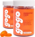 Yetişkinler için GOGO Fiber Gummies, 60 Count (Pack of 2) - Prebiyotik Chicory Root Inulin Fiber Supplement - Digestive Gut Health - Non-GMO, Vegan & Cruelty-Free-Free
