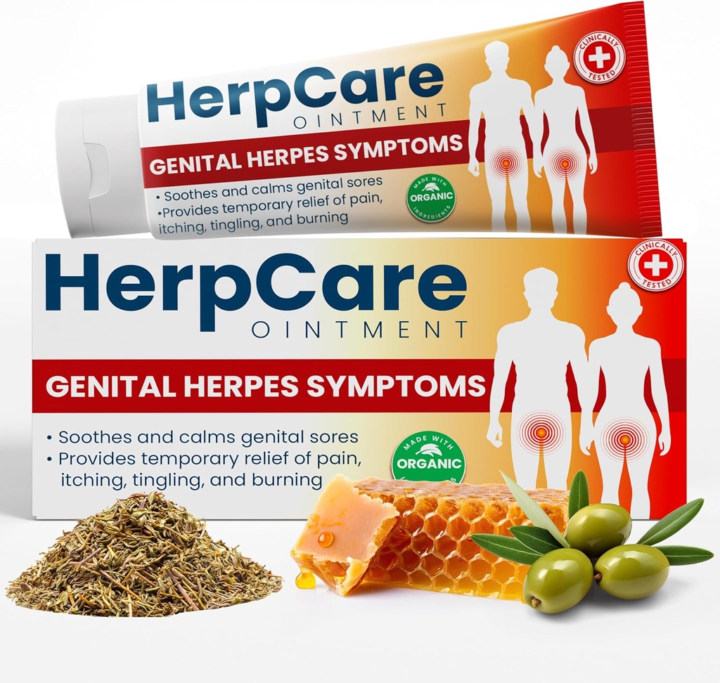 Herpes Genital Tedavisi | Herpcare Fast Acting Ointment | Soğuk Sore | Homeopatik Tıp | Soothes Itching, Tingling & Yan | Genital Sore belirtilerinden Yardım |