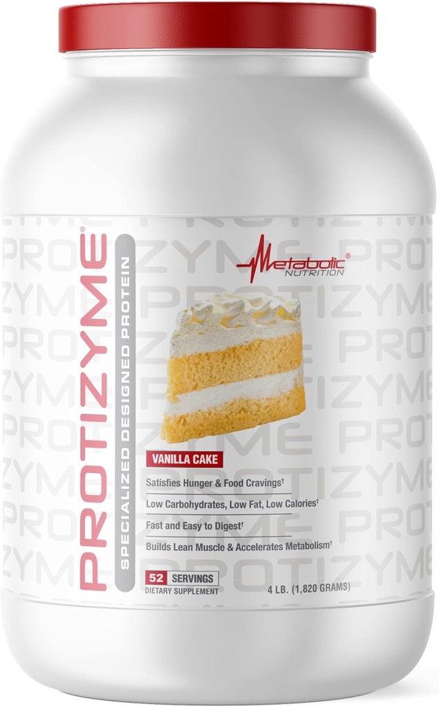 Μεταβολική Διατροφή, Protizyme, 100% σκόνη πρωτεΐνης ορού γάλακτος, υψηλής πρωτεΐνης, χαμηλής περιεκτικότητας σε υδατάνθρακες, χαμηλής περιεκτικότητας σε λίπος πρωτεΐνη ορού γάλακτος, Digestive Ένζυμα, 24 Ουσιώδεις Βιταμίνες και Ορυκτά, 4 Λίρες (52 ser)