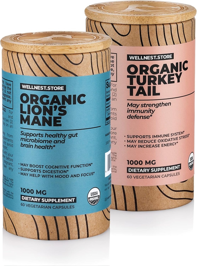 En iyisi. Store Lion's Mane (60ct) + Türkiye Tail (60ct) Capsules