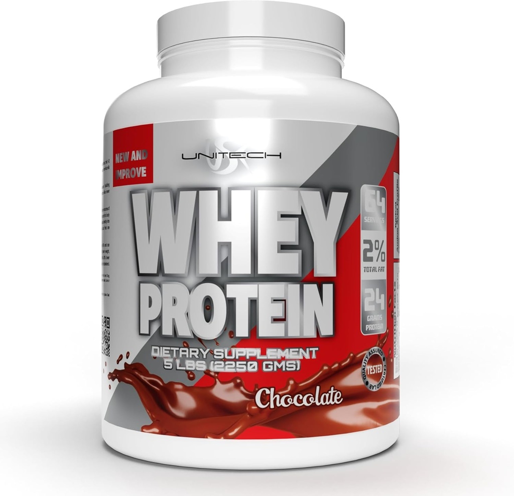 Unitech USK | Whey Çikolata Toz | Kas & Tamir Desteği | Temel Amino Asits, Enzymes & Minerals | Spor Tamam | Chocolate Flavor, 80oz