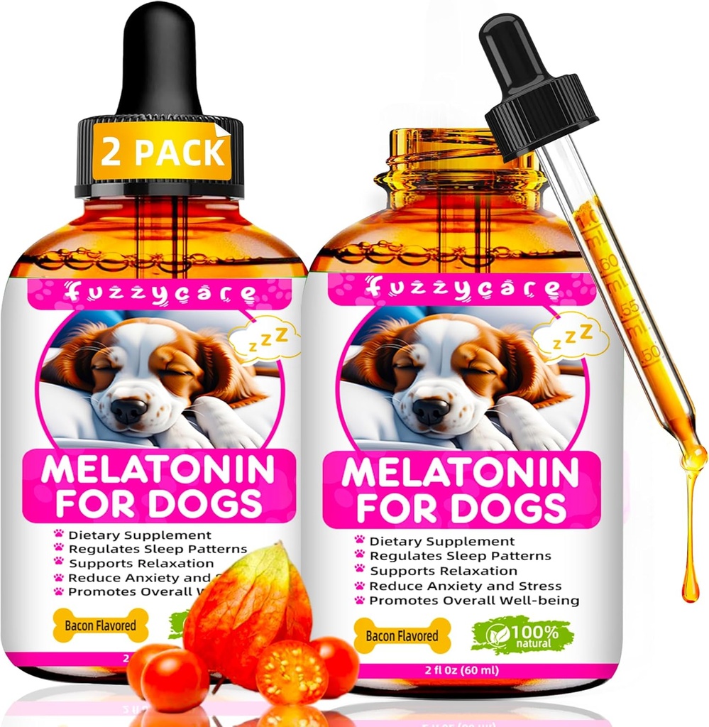 Köpekler için 2 Pack Melatonin, Anksiyete Relief Dog Melatonin, Sessiz Moments Calming Aid for Dogs Melatonin for Dogs and Cats, Dog Sleep help, Promosyonation & Deep Sleep and General Well-Being
