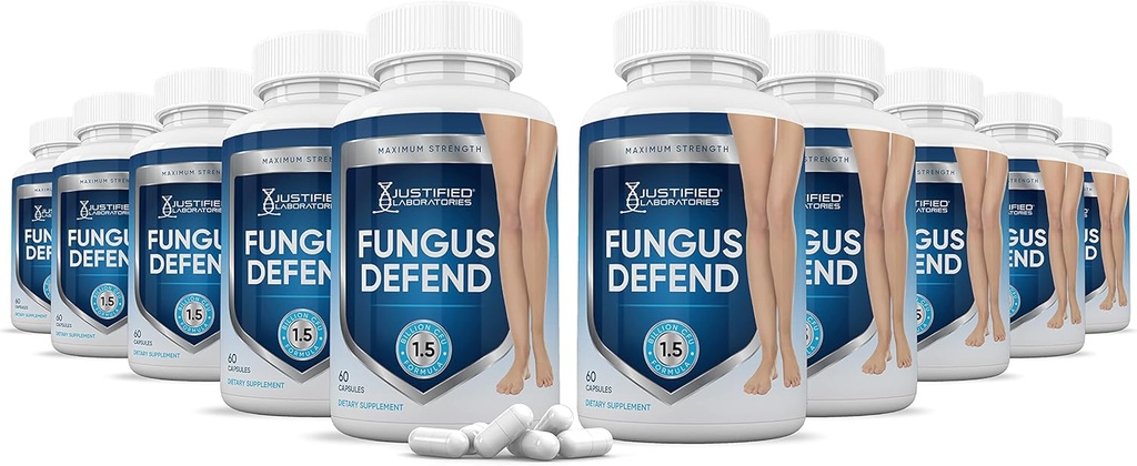 Justified Laboratories (10 Pack) Fungus Defense Pills 1.5 Δισεκατομμύρια CFU Probiotic 600 Κάψουλες