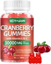 Cranberry Gummies Urinary Tract Health for Women & Men, 50X Inter Ekstrac, C & E, Cranberry Gummies for Women with Hibiscus to Support Immune, 60 Counts