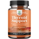 Herbal Thyroid Support Complex - Potent Kelp Iodine Supplement with L Tyrosine, Bladderwrack, Selenium & Pure Ashwagandha for Hormon Dengesi - Mood & Energy Diyetary Pills - 60 Capsules