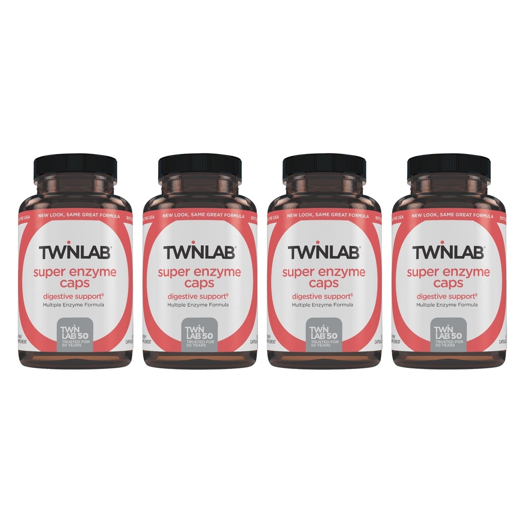 Twinlab Super Enzyme Caps - Digestive Enzymes ile Eklenme Tamamı - 50 Capsules (Görünen 5)
