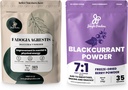 Jungle Powders Bundle for Men's Health & Vitality: 5oz Fadogia Agrestis Extract Powder - Pure Nigerian Supplement + 5oz Black Currant Powder - Freeze-Dried Fruit for Tea, Juice, Smoothies, & More!