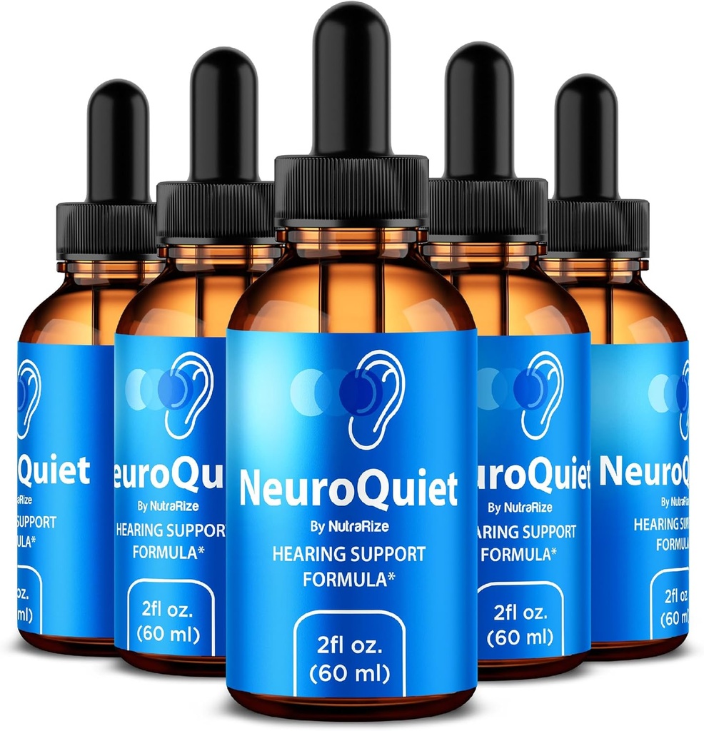 (5 Pack) NöroQuiet Drops – Resmi işitme Desteği Tüm Doğal Malzemeler ile Ear Wellness, Premium Gotas Review (150 Hizmet)