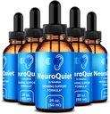 (5 Pack) NöroQuiet Drops – Resmi işitme Desteği Tüm Doğal Malzemeler ile Ear Wellness, Premium Gotas Review (150 Hizmet)