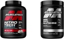 Muscletech Whey Protein Powder Nitro-Tech Whey Protein Isolate & Glutamine Powder 100% Pure L Glutamine Powder 