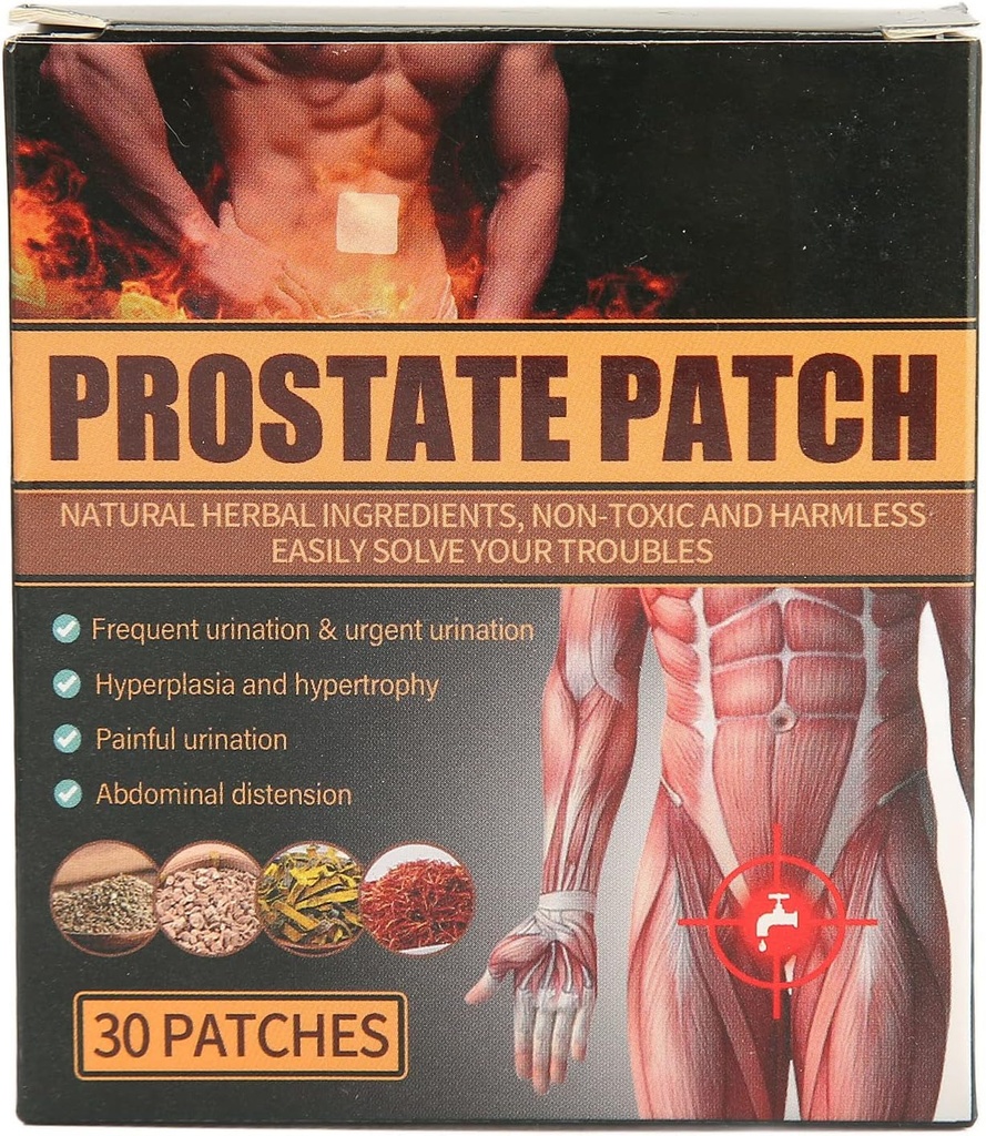 Prostate Care Patches, 30Pcs Discomfort Relieving Male Prostate Health Treatment Navel Patch Bladder Patches for Prostate Health Support Navel Urination