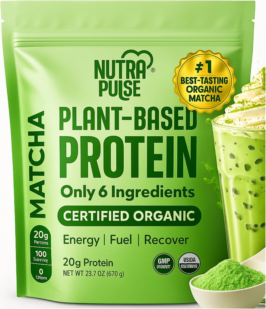 Σκόνη πρωτεΐνης Vegan – 20g βιολογικής φυτικής προέλευσης πρωτεΐνη – χαμηλής περιεκτικότητας σε υδατάνθρακες, χωρίς γλουτένη, χωρίς σόγια, χωρίς γαλακτοκομικά- χωρίς ζάχαρη, χωρίς τεχνητά γλυκαντικά – Smoothie, Ψήσιμο και μαγείρεμα φιλικό – 1 συσκευασία