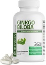 Bronson Ginkgo Biloba Ekstra Güçlü Destekler Beyin Fonksiyonlar ve Memory Support, 360 Vegetarian Capsules