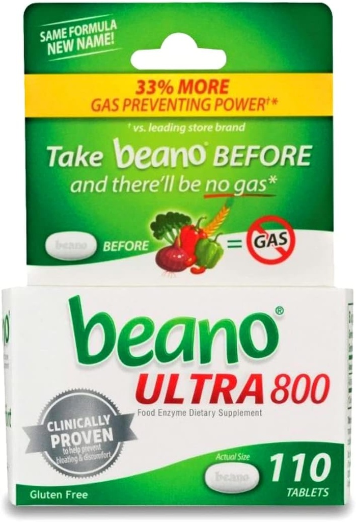 Beano174; Gıda Enzyme Diyetsel Tamam Tabletleri - 110