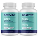 BESTVITE Coenzyme CoQ10 100 mg (240 Vejetaryen Capsules) (2-Pack) Doğal Fermented - No Stearates - No Fillers - Vegan - Non GMO - Gluten Free
