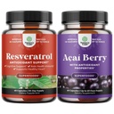 Resveratrol Capsules with AMPK Metabolic Activator for Metabolism Boost & Cellular Verimliliği ve Acai Berry Antioksit Sistem ve Bilişsel Sağlık Immune System And Men for Immune