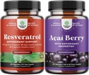 Resveratrol Capsules with AMPK Metabolic Activator for Metabolism Boost & Cellular Verimliliği ve Acai Berry Antioksit Sistem ve Bilişsel Sağlık Immune System And Men for Immune