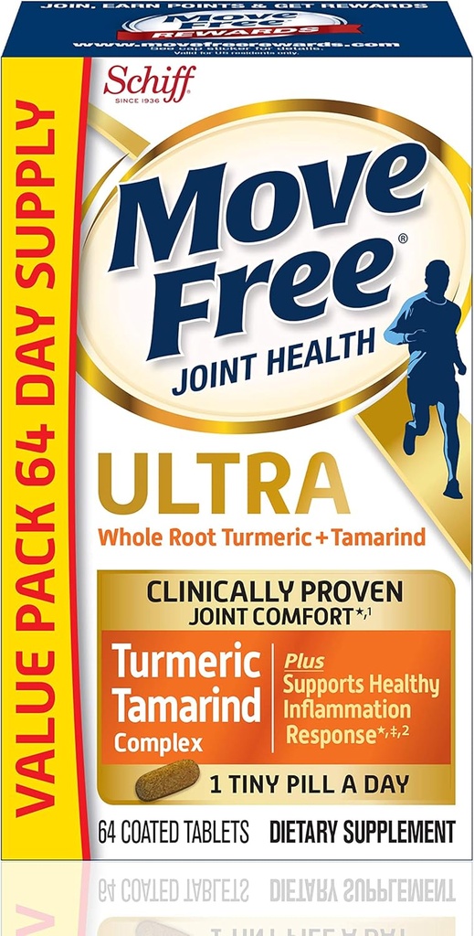 Free Ultra Turmeric Curcumin & Tamarind Ortak Destek Supplement - 1 Tiny Pill, 64 Tablet (64 hizmet ediyor)*