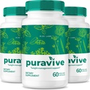 rize labs (Συσκευασία 3 Puravive WeightLoss Κάψουλες, Exotic Rice Capsule Reviews, Weight Support BAT Levels, Detox & Cleanse, All-Natural Easy to Swallow Formula (180 Κάψουλες)