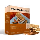 BestMed - Υψηλή Γραμμή Διατροφής Πρωτεΐνης - Χαμηλή Καρβίδα, 15g Πρωτεΐνη, Χαμηλή Ζάχαρη, Χαμηλή Θερμίδα, Γεύματα Αντικατάστασης (Κίναμον, 1 Πλαίσιο - 7 Μέτρα)