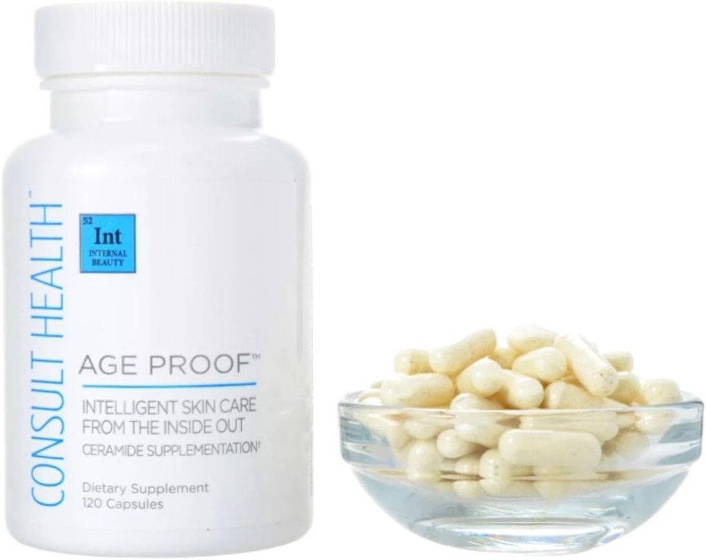 Sağlık Çağı Kanıtı Ceramid Diyetsel Supplement Capsules - Hydrated ve Plantp Skin için Hyaluronik Asit - 120 Kont (Görünen 1)