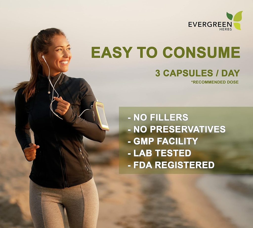 Evergreen Herbs, Herbal Capsules 90 Kont (Senna Leaf) - Tamper Proleksiyonu Sağlamak için Tamper Proleksiyonu Ekleyin.