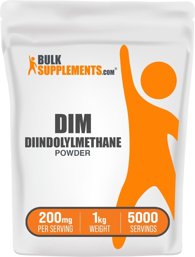 BulkSupplements.com DIM Toz - Diindolylmethane Toz, Erkekler ve Kadınlar için DIM Supplement - Unflavored & Gluten Free, 200 mg per Service, 1 kg (2.2 lbs) (Pazar 1kg (2.2 lbs) (Pazarda 1 kg (2.2 lbs)