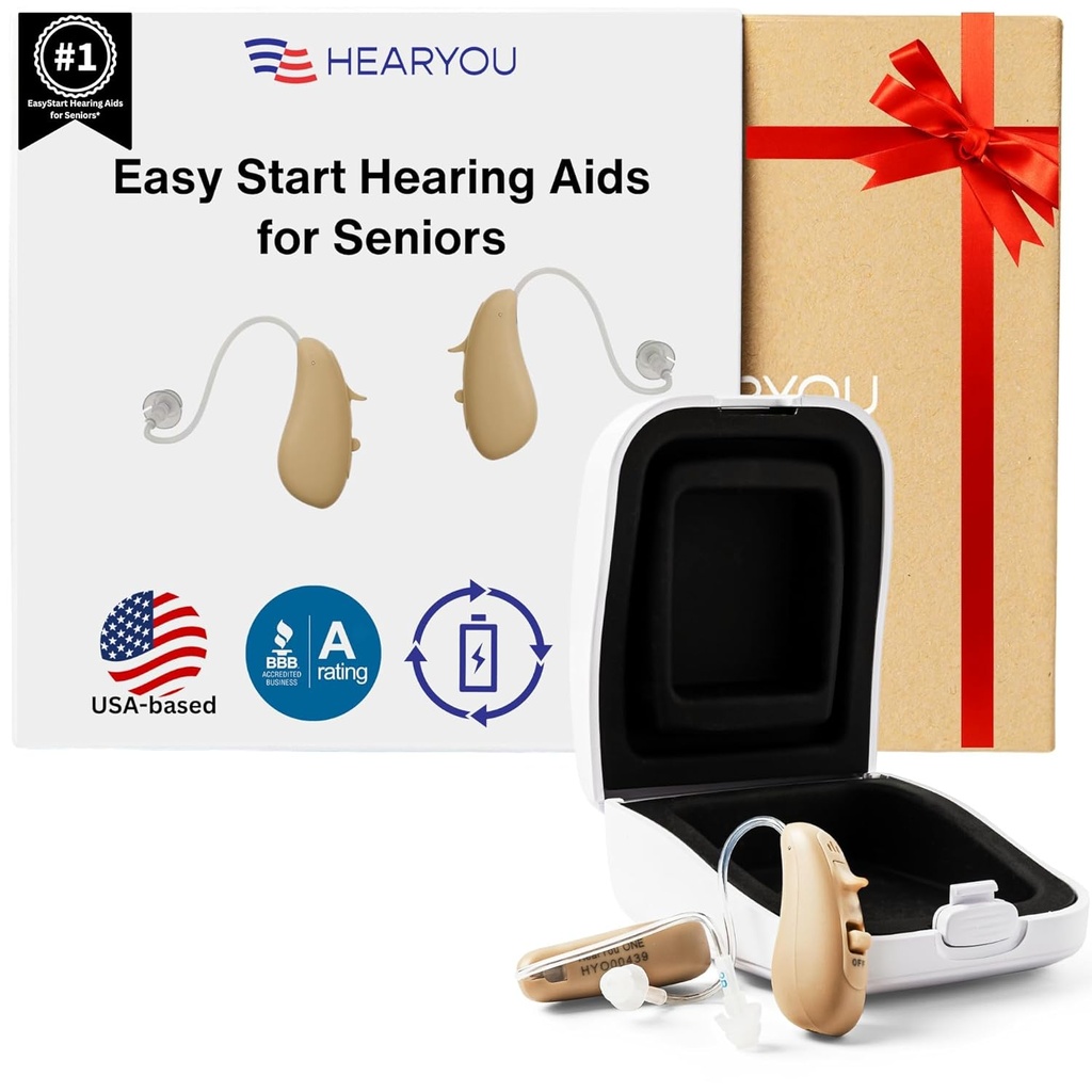 Device Digital İşitme Aids, 16-Channel Sound Processing, Premium Comfort Design, Pair (Sand Beige)