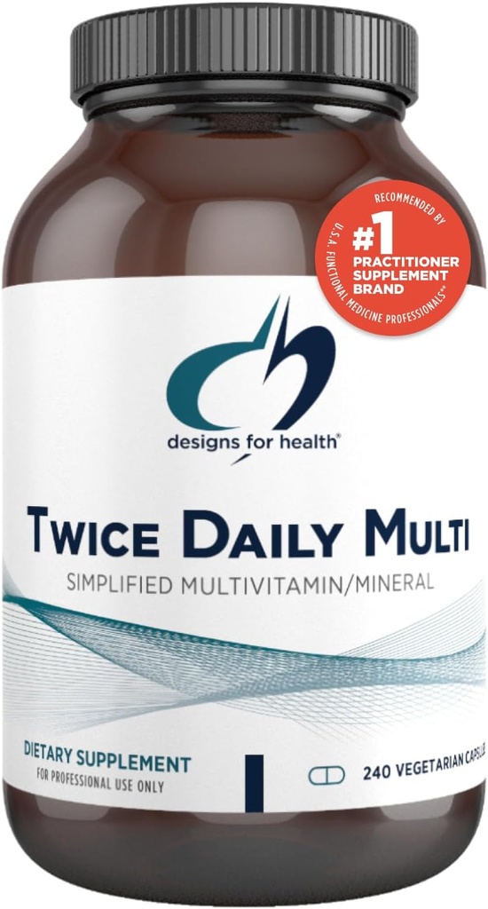 Kadınlar ve Erkekler için Çok Atılı Tasarımlar - Demir + Metilated B12 ve Folate olmadan Günde Multimineral Supplement & Multivitamin, C, K, D, E + Daha fazla (240 Capsules)