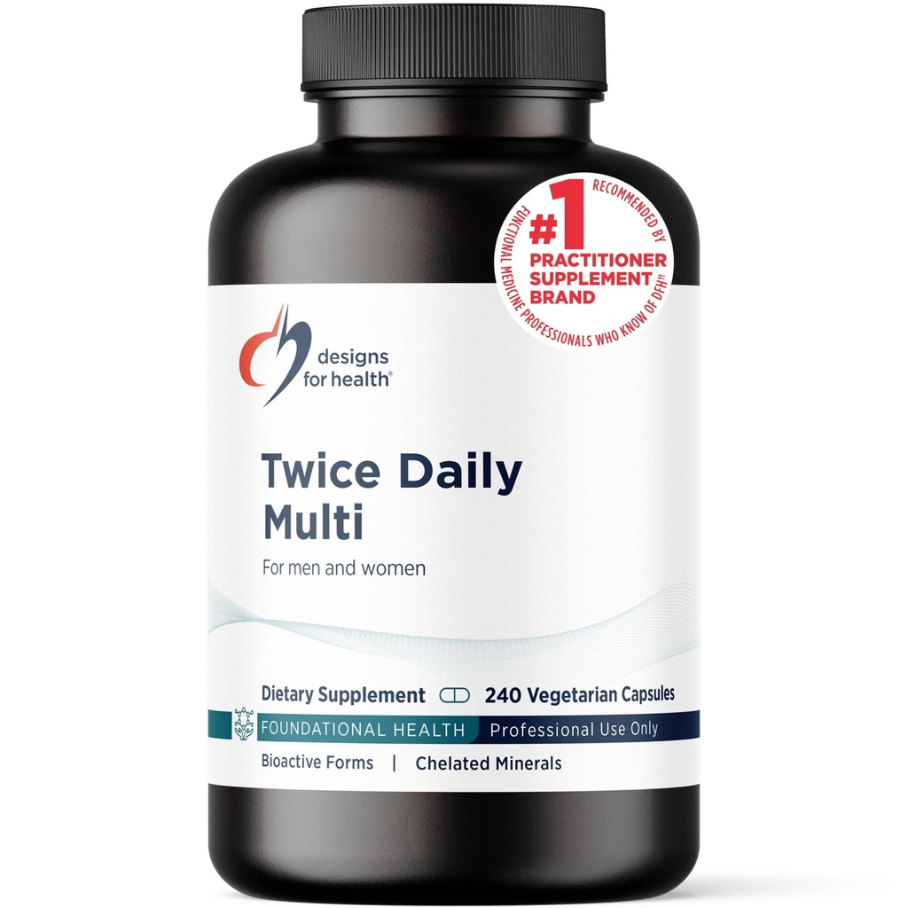 Kadınlar ve Erkekler için Çok Atılı Tasarımlar - Demir + Metilated B12 ve Folate olmadan Günde Multimineral Supplement & Multivitamin, C, K, D, E + Daha fazla (240 Capsules)