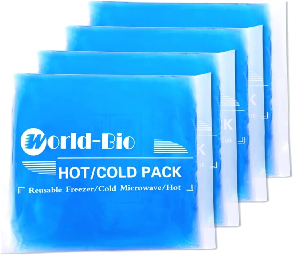 Gel Soft Ευέλικτες παγοθήκες για τραυματισμούς, Reuseable κρύο πακέτο, ζεστό κρύο συμπίεση για κοινό & μυοσκελετικό πόνο, χειρουργική αποκατάσταση, φλεγμονή, πρήξιμο, πρόσωπο, κεφάλι, κάψιμο, Ankle&Foot τραυματισμό, 4 Pack-5.1"x6.3"
