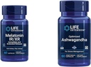 Life Extension Melatonin IR/XR & Optimized Ashwagandha - Uyku, Stres Yardımı, Focus, Memory - 60 Capsules
